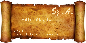 Szigethi Attila névjegykártya