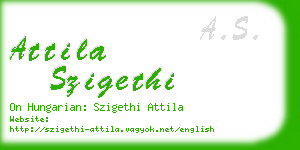 attila szigethi business card